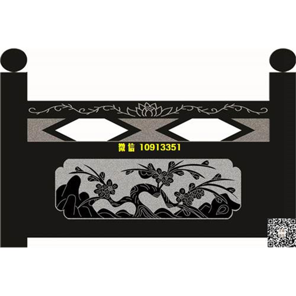 精雕图27栏板梅花精雕图线雕图线条图单线铣底图_电脑雕刻plt文泰矢量图精雕图浮雕图